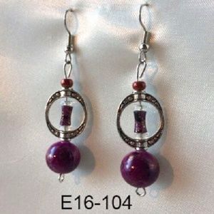 Purple Sphere earrings